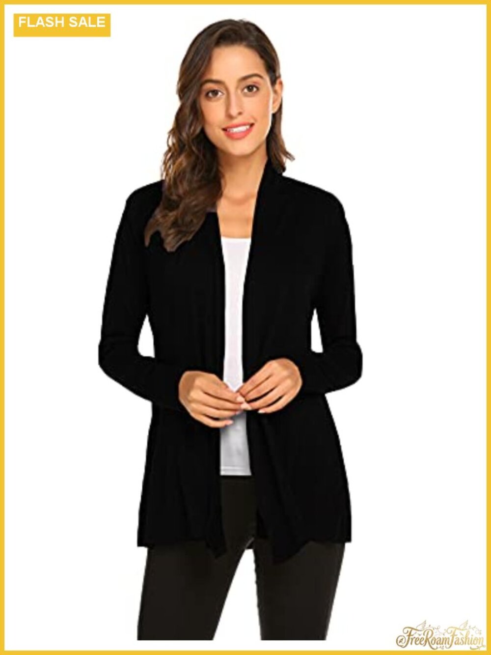 Lightweight Viscose Spandex Open Front Cardigan Sweater